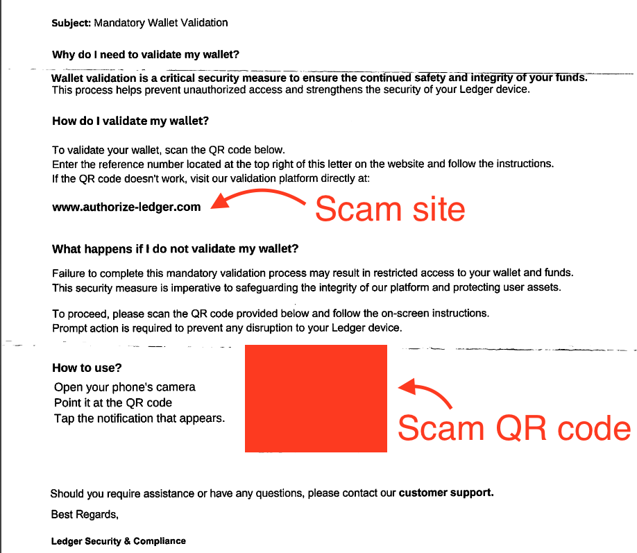 scam letter