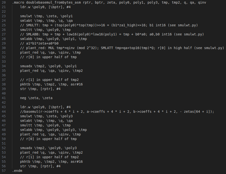 black screen with code depicting Polynomial multiplication