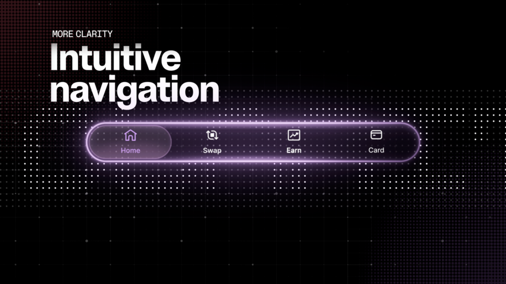 An image displaying Ledger's all-new navigation bar with Ledger Wallet 4.0 upgrade
